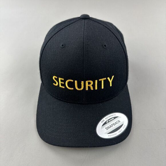 Security Snapback Hat Cap Men Outdoor Casual Retro Y2K Dad Funny Humor Lid GUC - Picture 2 of 8